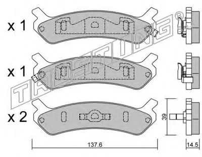Комплект тормозных колодок, дисковый тормоз TRUSTING купить
