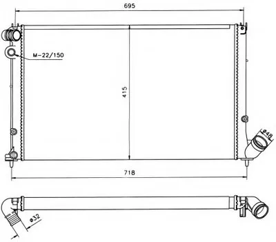 Радиатор, охлаждение двигателя NRF купить