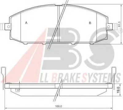 Комплект тормозных колодок, дисковый тормоз A.B.S. купить