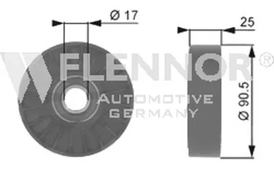 Натяжной ролик, поликлиновой  ремень FLENNOR купить