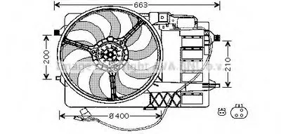 Вентилятор, охлаждение двигателя AVA QUALITY COOLING купить