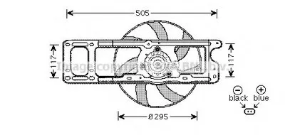 Вентилятор, охлаждение двигателя AVA QUALITY COOLING купить