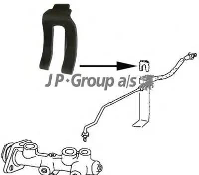 Кронштейн, тормозный шланг CLASSIC JP GROUP купить