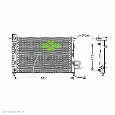 Радиатор, охлаждение двигателя KAGER купить