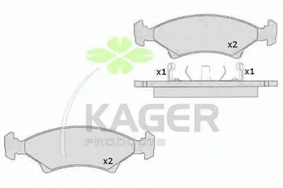 Комплект тормозных колодок, дисковый тормоз KAGER купить