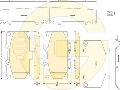 Комплект тормозных колодок, дисковый тормоз GIRLING купить