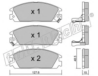 Комплект тормозных колодок, дисковый тормоз fri.tech. купить