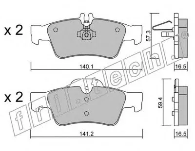 Комплект тормозных колодок, дисковый тормоз fri.tech. купить