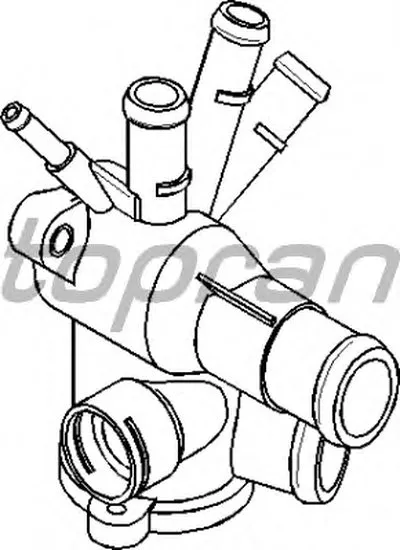 Фланец охлаждающей жидкости TOPRAN купить