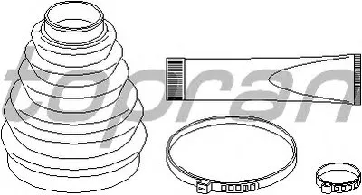 Комплект пылника, приводной вал TOPRAN купить