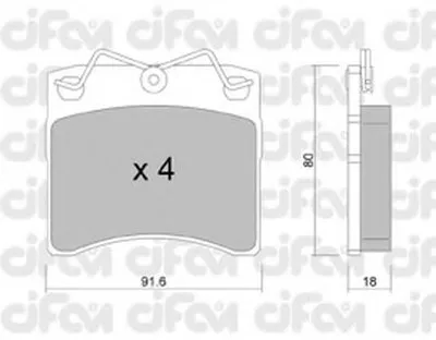 Комплект тормозных колодок, дисковый тормоз CIFAM купить