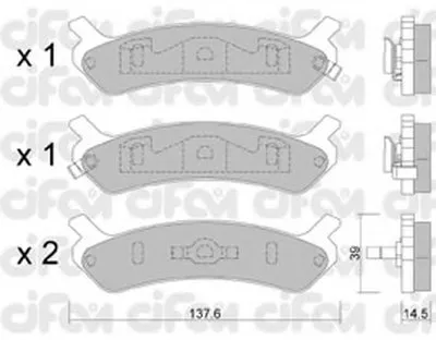 Комплект тормозных колодок, дисковый тормоз CIFAM купить