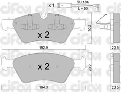 Комплект тормозных колодок, дисковый тормоз CIFAM купить