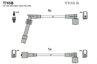 Комплект проводов зажигания TESLA купить