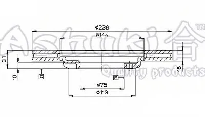 Тормозной диск ASHUKI купить