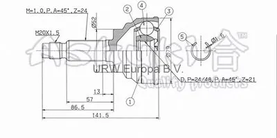 Шарнирный комплект, приводной вал ASHUKI купить