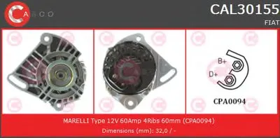 Генератор GENUINE SERIES CASCO купить