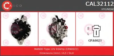 Генератор BRAND NEW SERIES CASCO купить