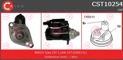 Стартер REMANUFACTURED SERIES CASCO купить