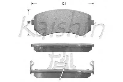 Комплект тормозных колодок, дисковый тормоз KAISHIN купить