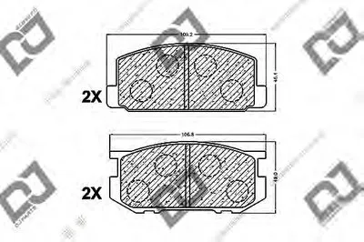 Комплект тормозных колодок, дисковый тормоз DJ PARTS купить