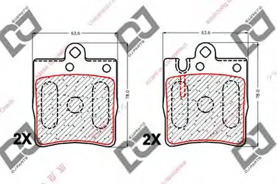 Комплект тормозных колодок, дисковый тормоз DJ PARTS купить