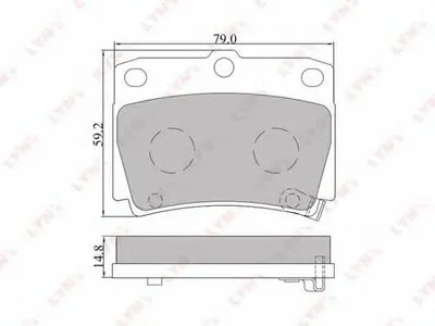 Комплект тормозных колодок, дисковый тормоз LYNXauto купить