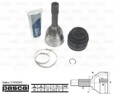 Шарнирный комплект, приводной вал PASCAL купить