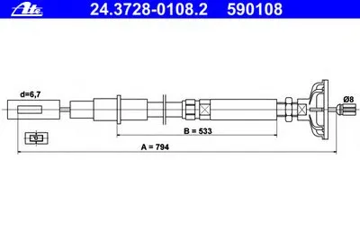 Тросик сцепления ATE купить