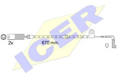 Сигнализатор, износ тормозных колодок ICER купить