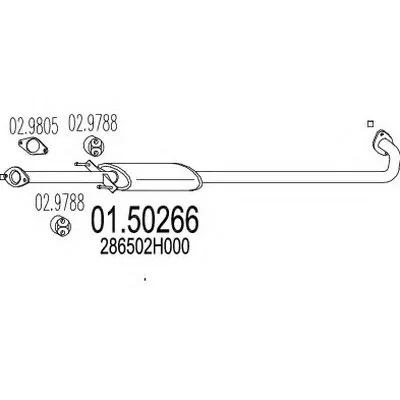 Средний глушитель выхлопных газов MTS купить