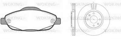 Комплект тормозов, дисковый тормозной механизм WOKING купить