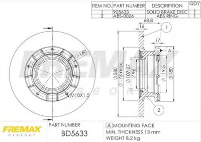 Тормозной диск Premium Carbon + FREMAX купить
