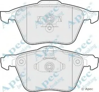 Комплект тормозных колодок, дисковый тормоз APEC braking купить