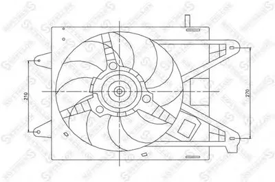 Вентилятор, охлаждение двигателя STELLOX купить