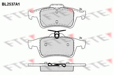 Комплект тормозных колодок, дисковый тормоз FTE купить