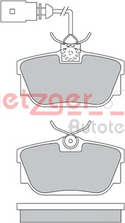 Комплект тормозных колодок, дисковый тормоз METZGER купить