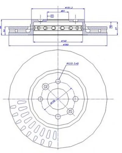 Тормозной диск HC CAR купить