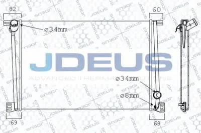 Радиатор, охлаждение двигателя JDEUS купить