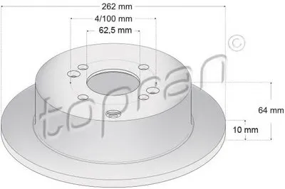Тормозной диск COATED TOPRAN купить