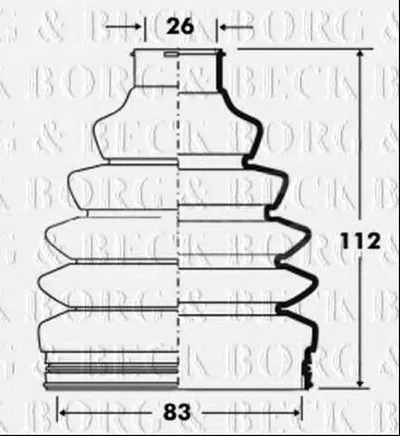 Пыльник, приводной вал BORG & BECK купить