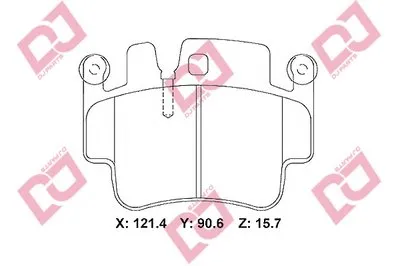 Комплект тормозных колодок, дисковый тормоз DJ PARTS купить