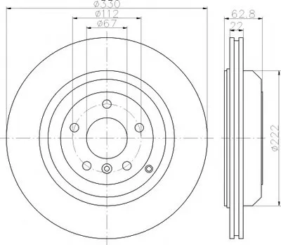 Тормозной диск PRO Carbonic Black HELLA PAGID купить