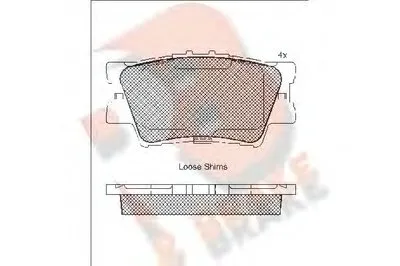 Комплект тормозных колодок, дисковый тормоз R BRAKE купить