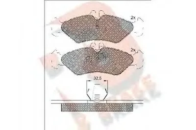 Комплект тормозных колодок, дисковый тормоз R BRAKE купить