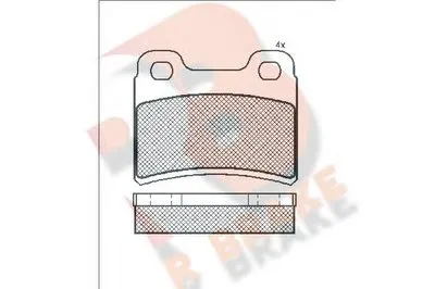 Комплект тормозных колодок, дисковый тормоз R BRAKE купить