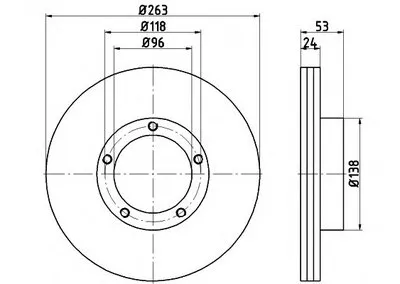Тормозной диск PRO HELLA купить
