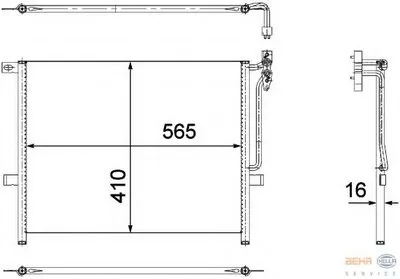 Конденсатор, кондиционер BEHR HELLA SERVICE HELLA купить