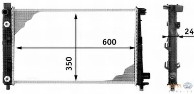 Радиатор, охлаждение двигателя BEHR HELLA SERVICE HELLA купить