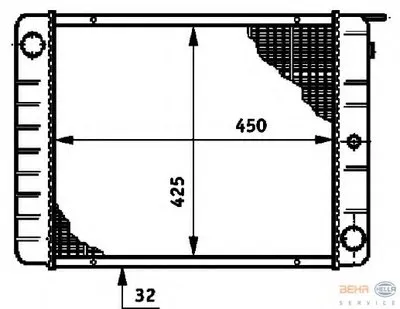 Радиатор, охлаждение двигателя BEHR HELLA SERVICE HELLA купить